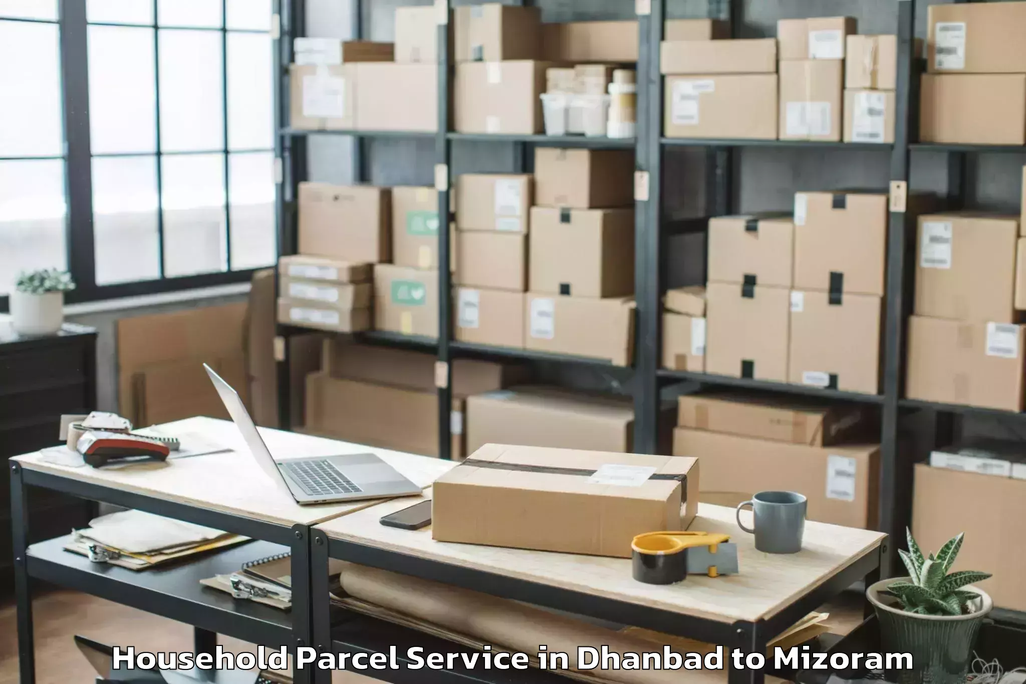 Book Dhanbad to Darlawn Household Parcel